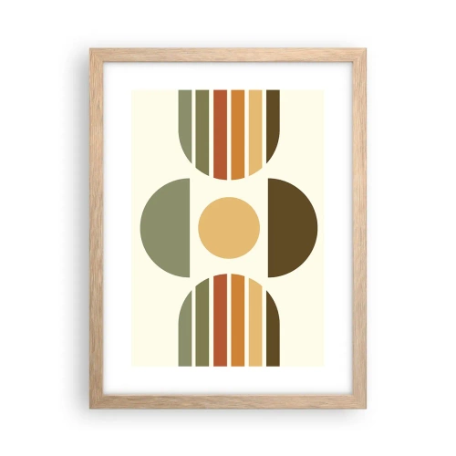 Affisch i ram av ljusek - I jordens färger - 30x40 cm