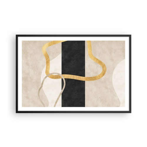 Affisch i svart ram - Slingrande former - 91x61 cm