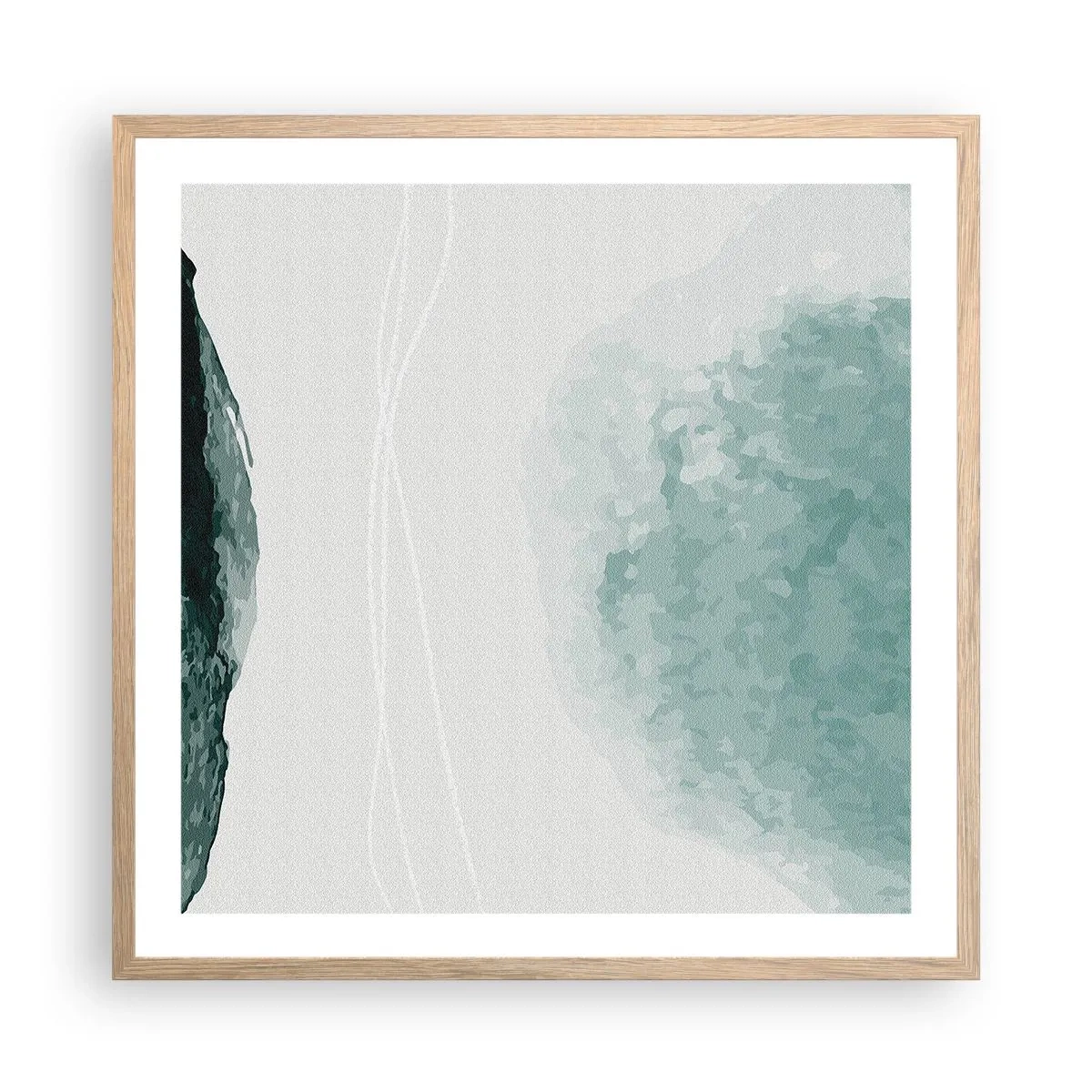 Affisch i ram av ljusek - Ett möte med dimma - 60x60 cm