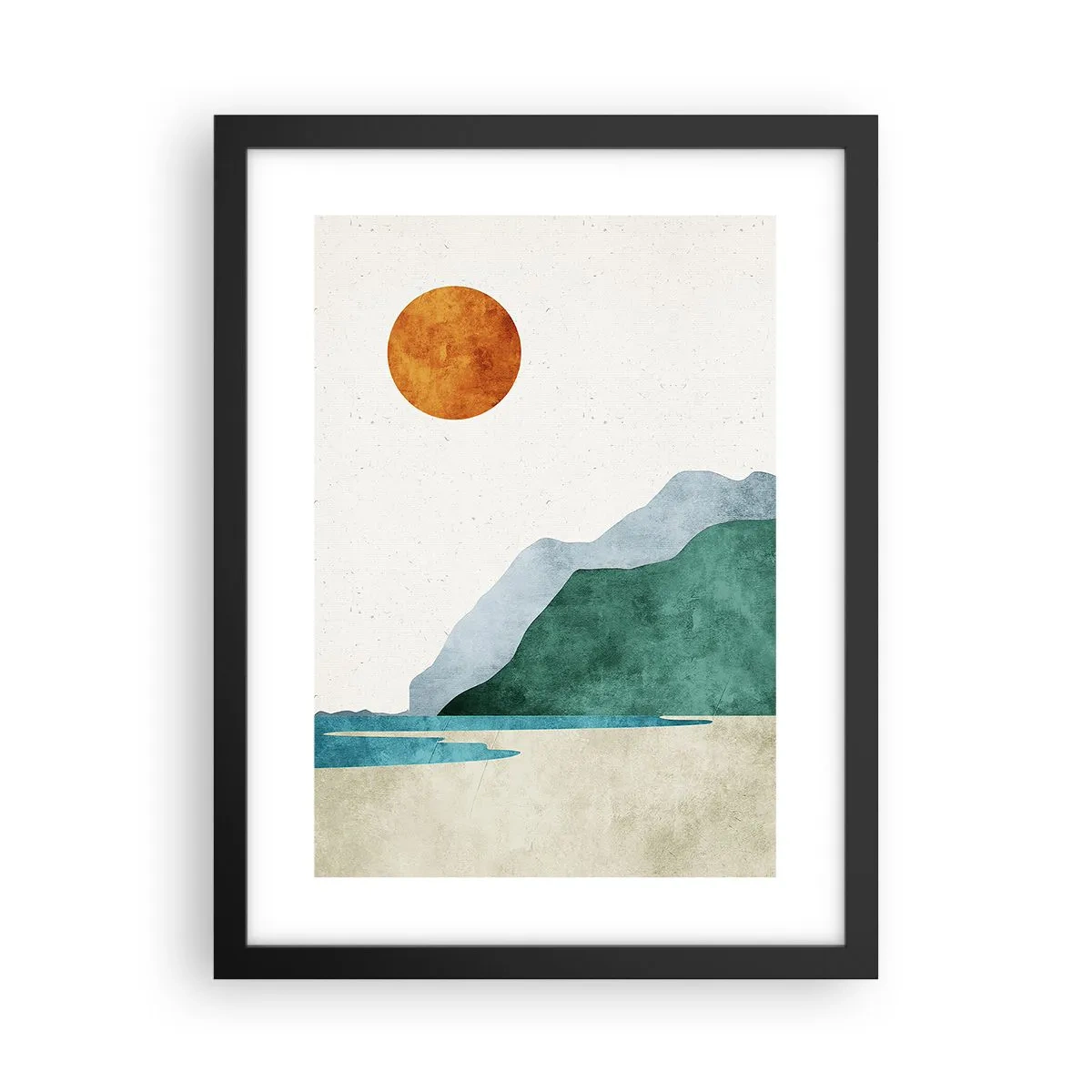 Affisch i svart ram - Landskap som det borde vara - 30x40 cm