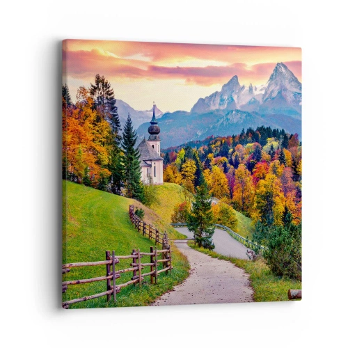 Canvastavla - Bild på duk - Landskap som en målning - 40x40 cm