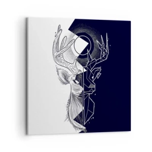 Canvastavla - Bild på duk - Motsatsernas kamp och gemenskap - 50x50 cm