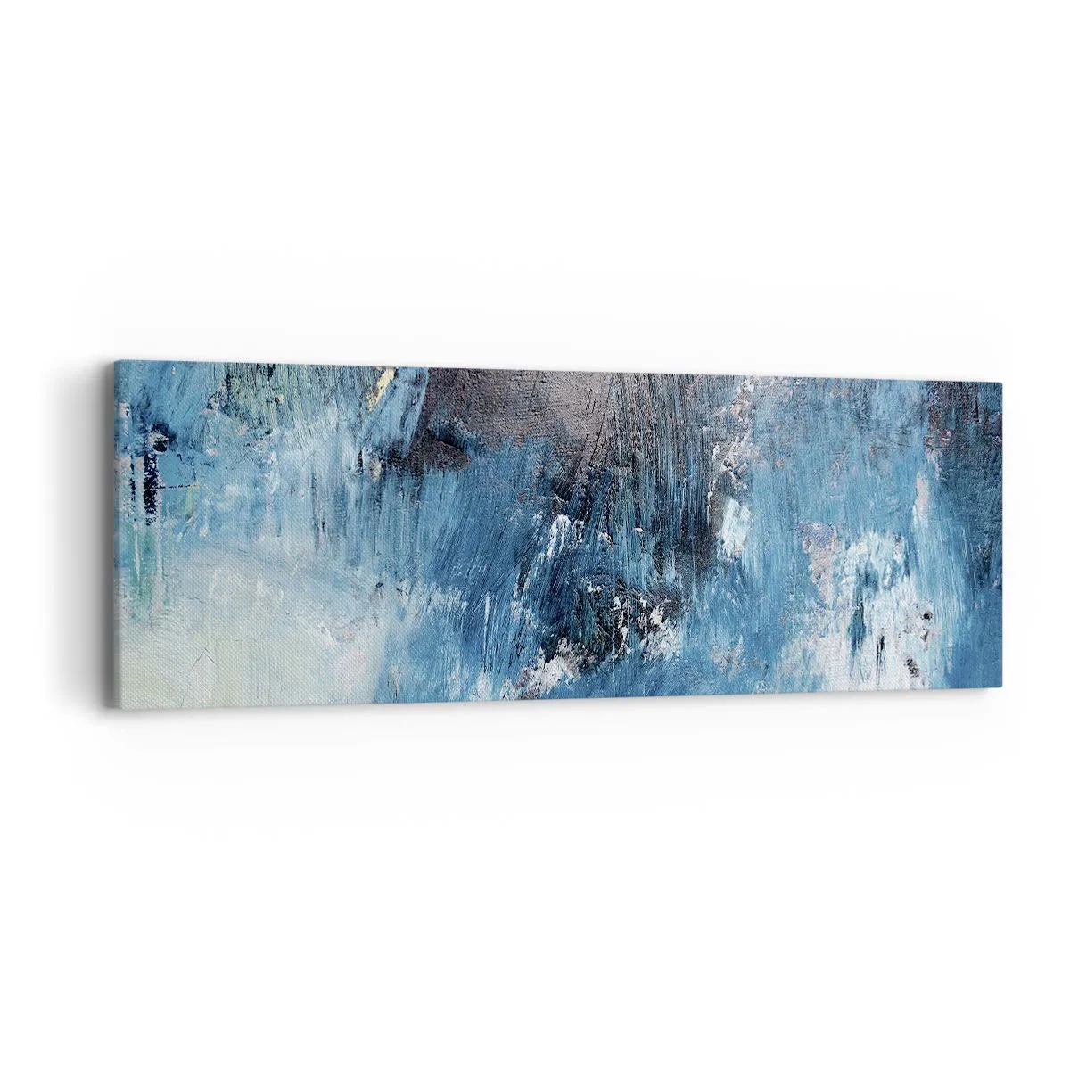 Canvastavla - Bild på duk - Blå rapsodi - 90x30 cm