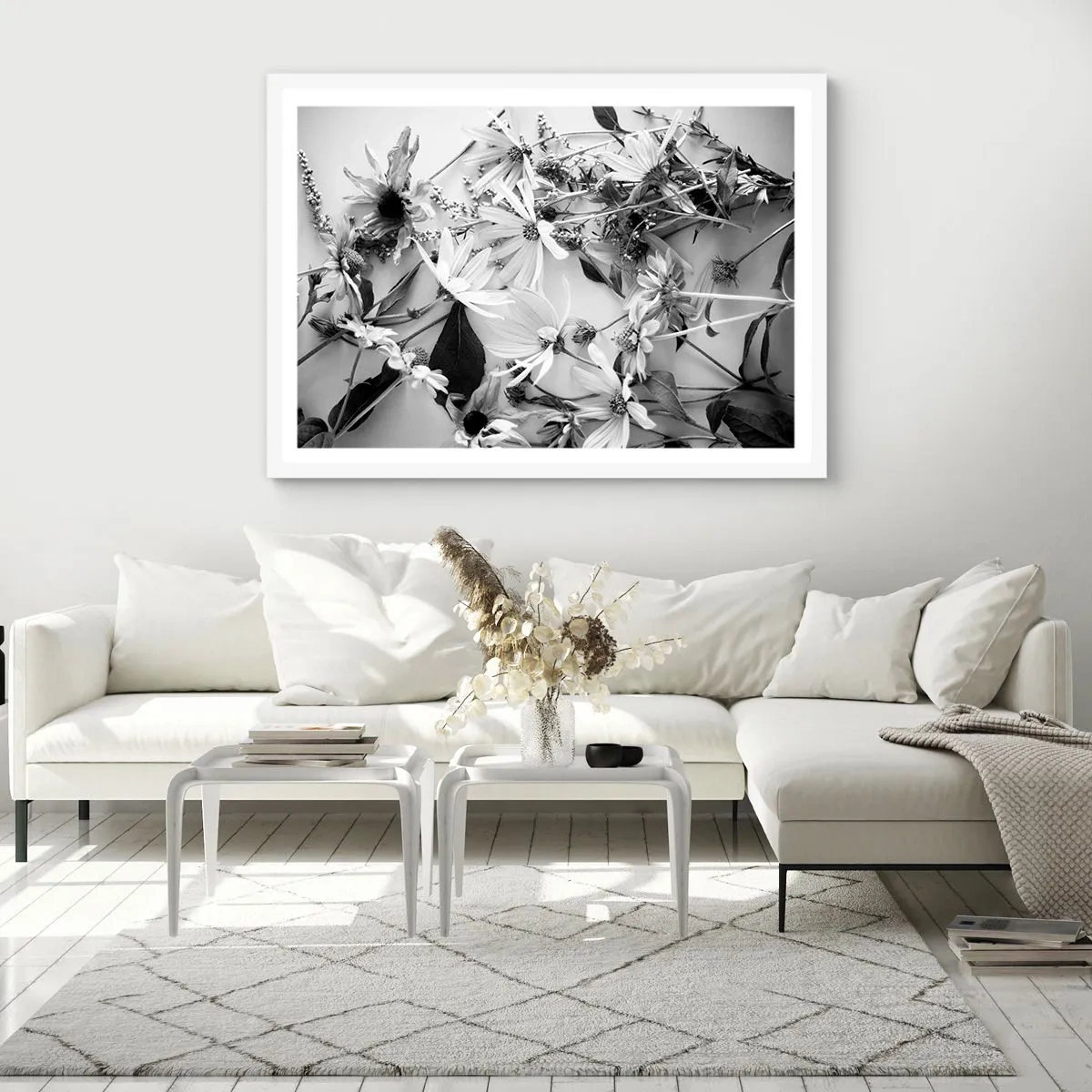 Affisch i vit ram - Icke-blombukett - 40x30 cm