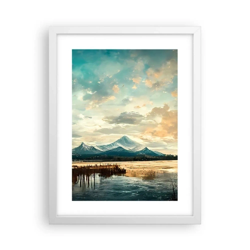 Affisch i vit ram - Under himlens skydd - 30x40 cm