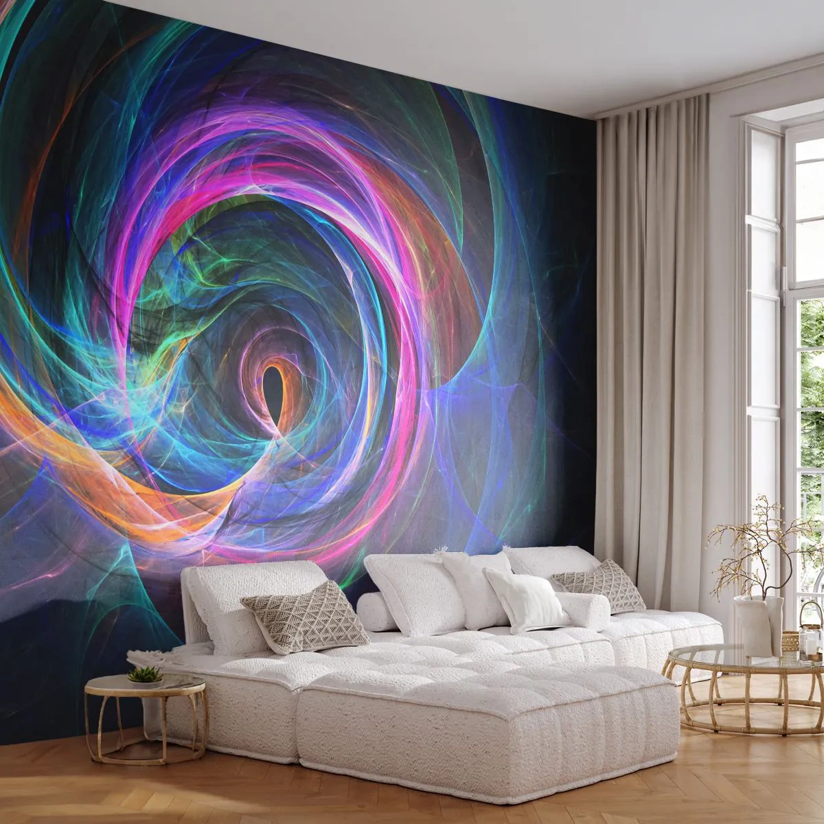 Fototapet Premium Canvas - Vart tar du mig? - Abstraktion, Bit, Virvel - 150x105 cm