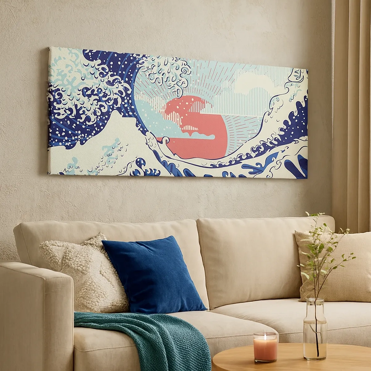 Canvastavla - Bild på duk - Ur japanska inspirationer - 30x30 cm