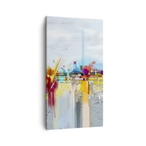 Canvastavla - Bild på duk - Glädjens bro över livets flod - 45x80 cm