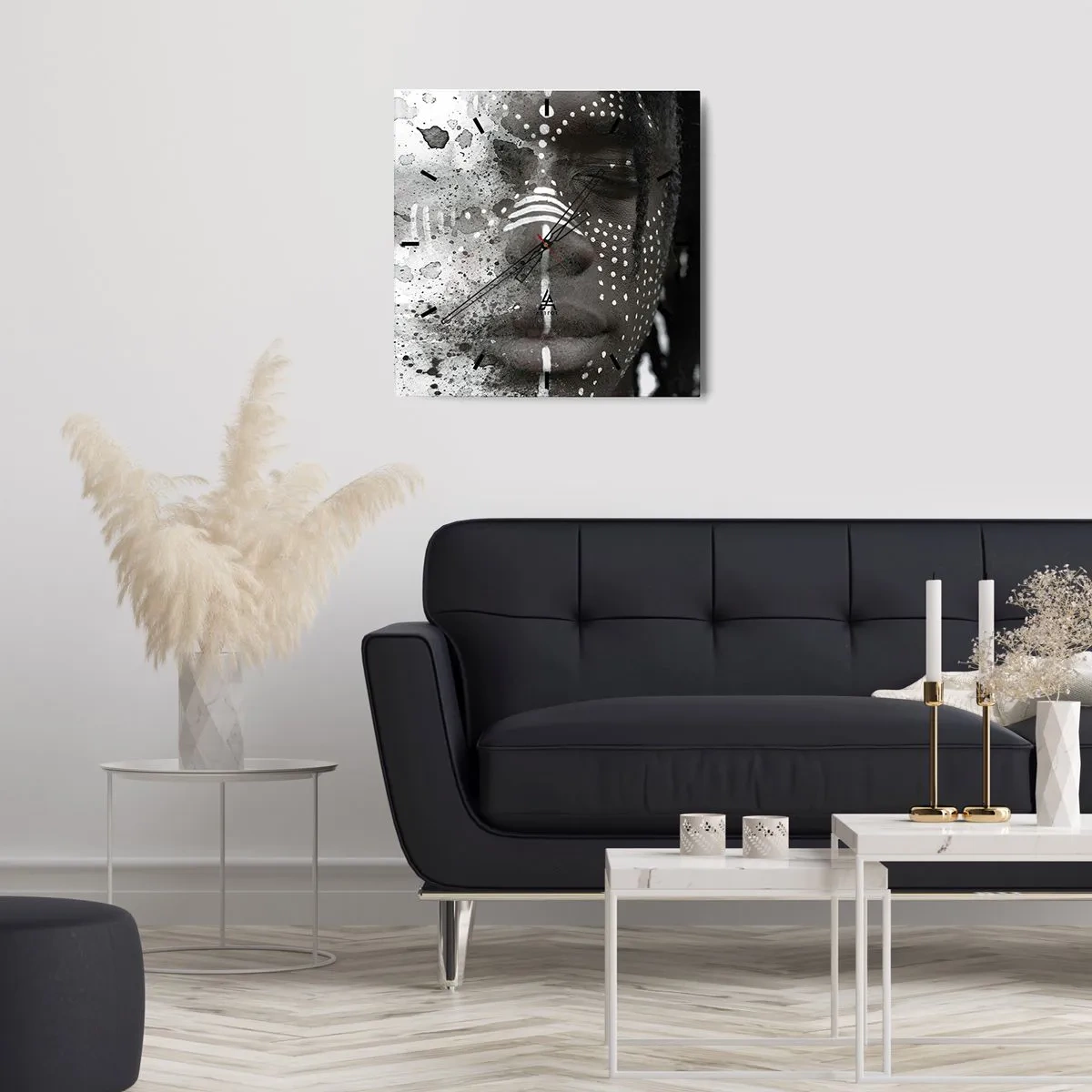 Väggklocka - Klocka på glas - Upptäck den ursprungliga andan - 40x40 cm