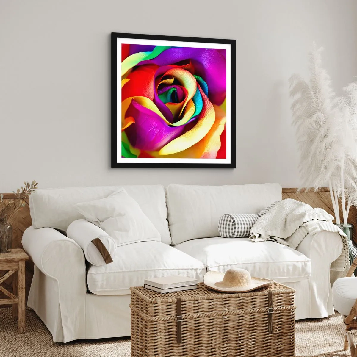 Affisch i svart ram - Det är omöjligt - 40x40 cm