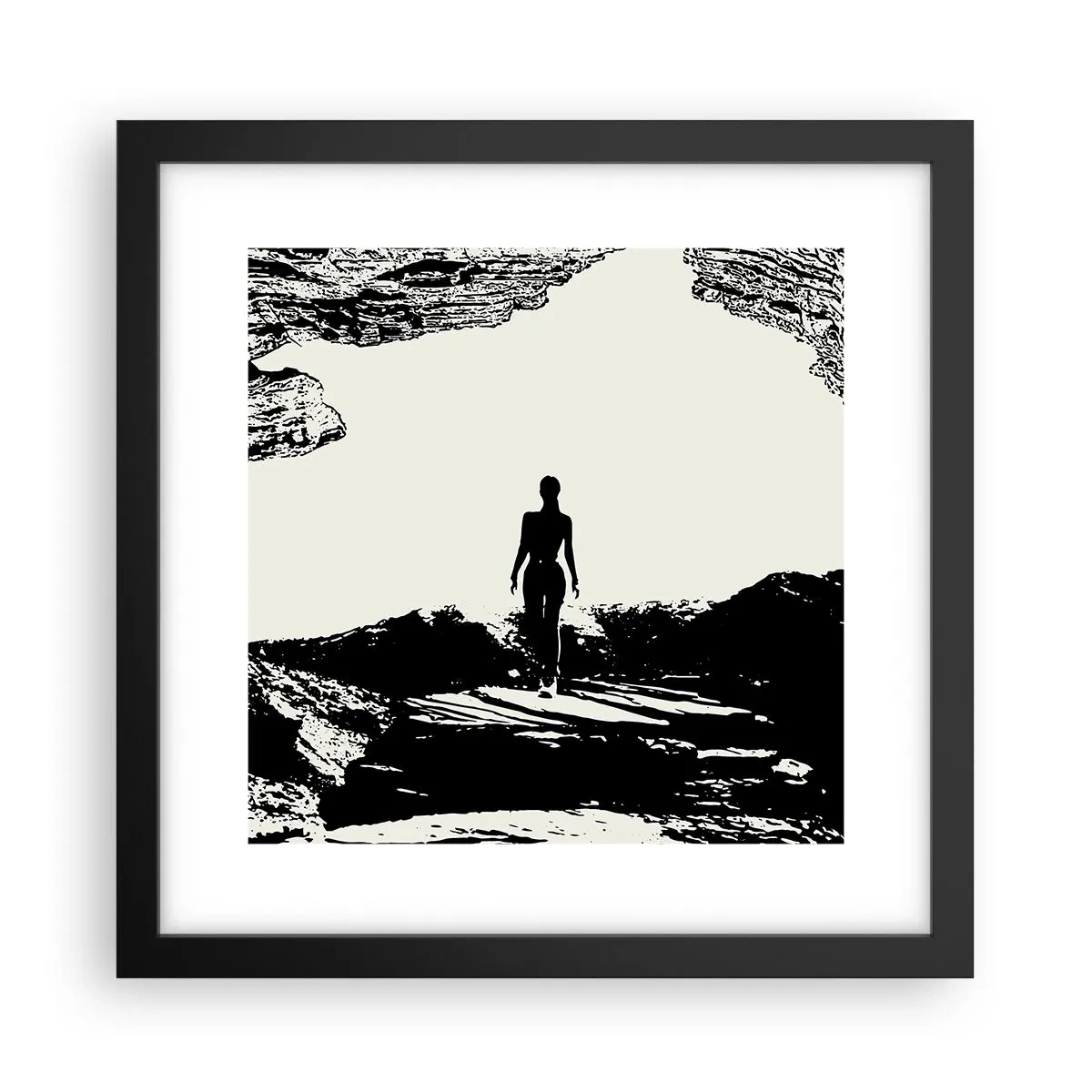 Affisch i svart ram - En ny blick - 30x30 cm