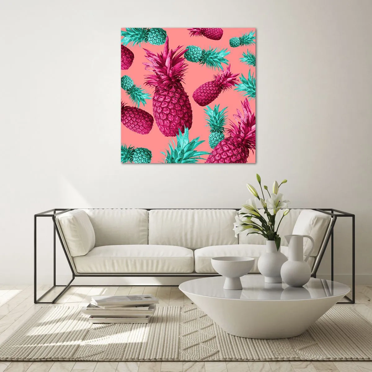 Glastavla - Bild på glas - Friheten är söt - 70x70 cm