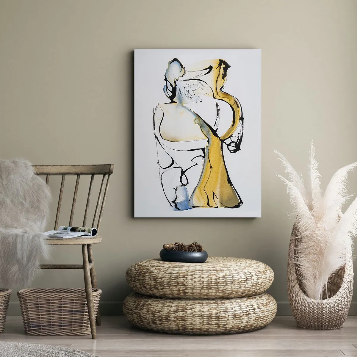 Canvastavla - Bild på duk - Abstraktion i glas - 70x100 cm