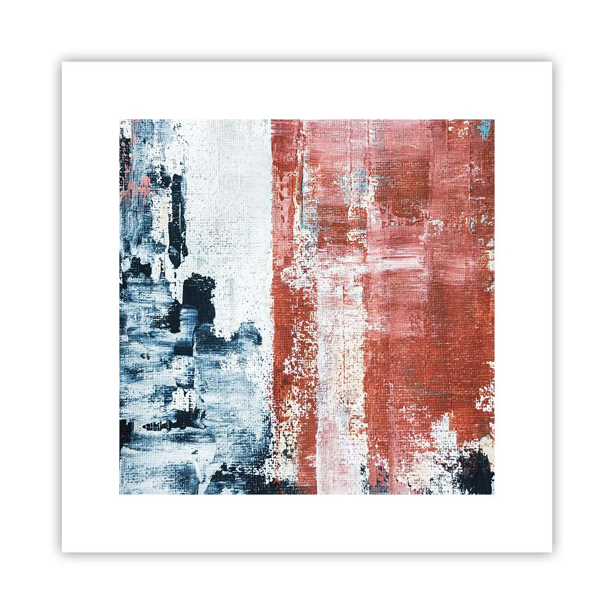 Affisch - Abstrakt halvt om halvt - 30x30 cm
