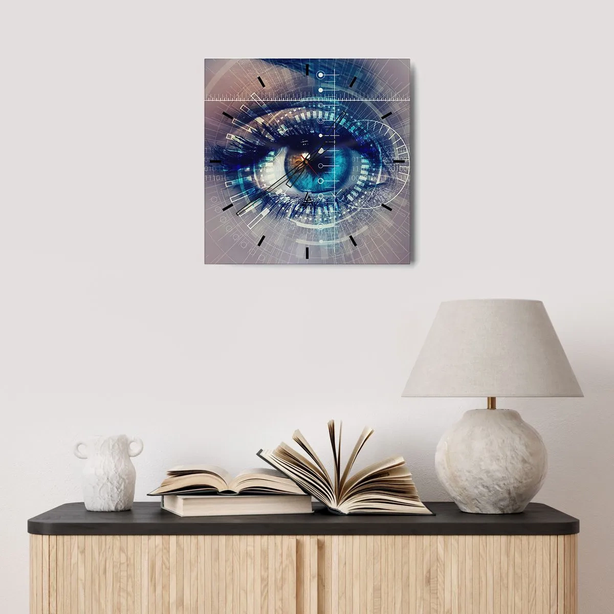 Väggklocka - Klocka på glas - Du tror att du känner mig - 30x30 cm