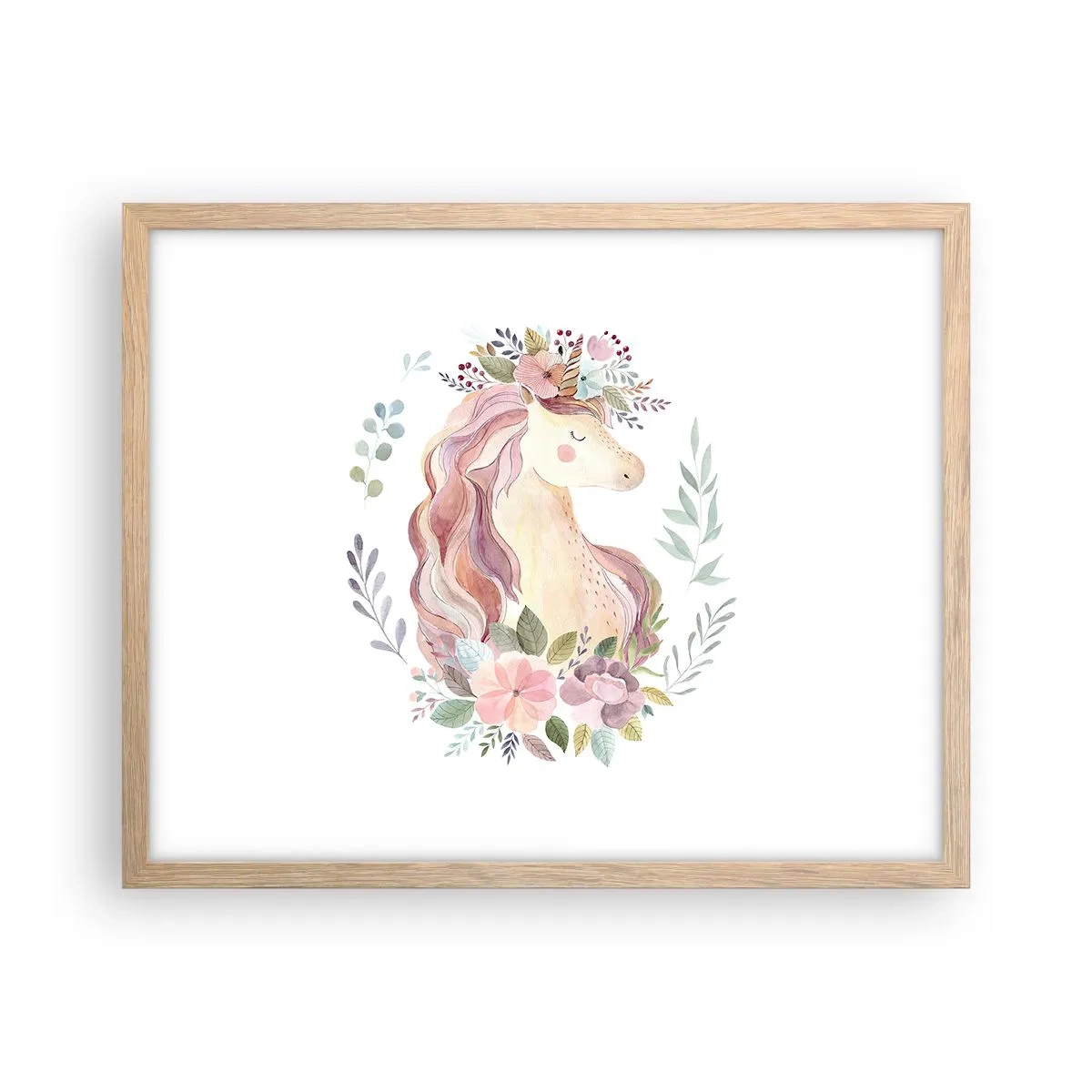 Affisch i ram av ljusek - En inbjudan till sagornas värld - 50x40 cm