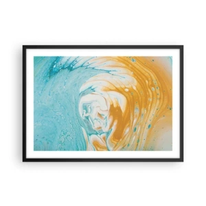 Affisch i svart ram - Pastellfärgad virvel - 70x50 cm