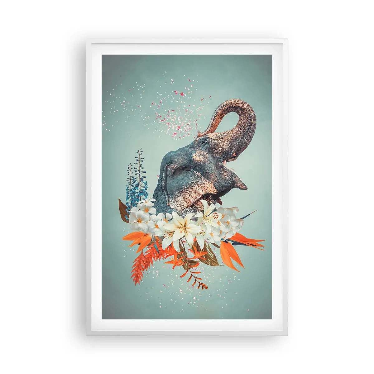 Affisch i vit ram - Glädjens vrål - 61x91 cm