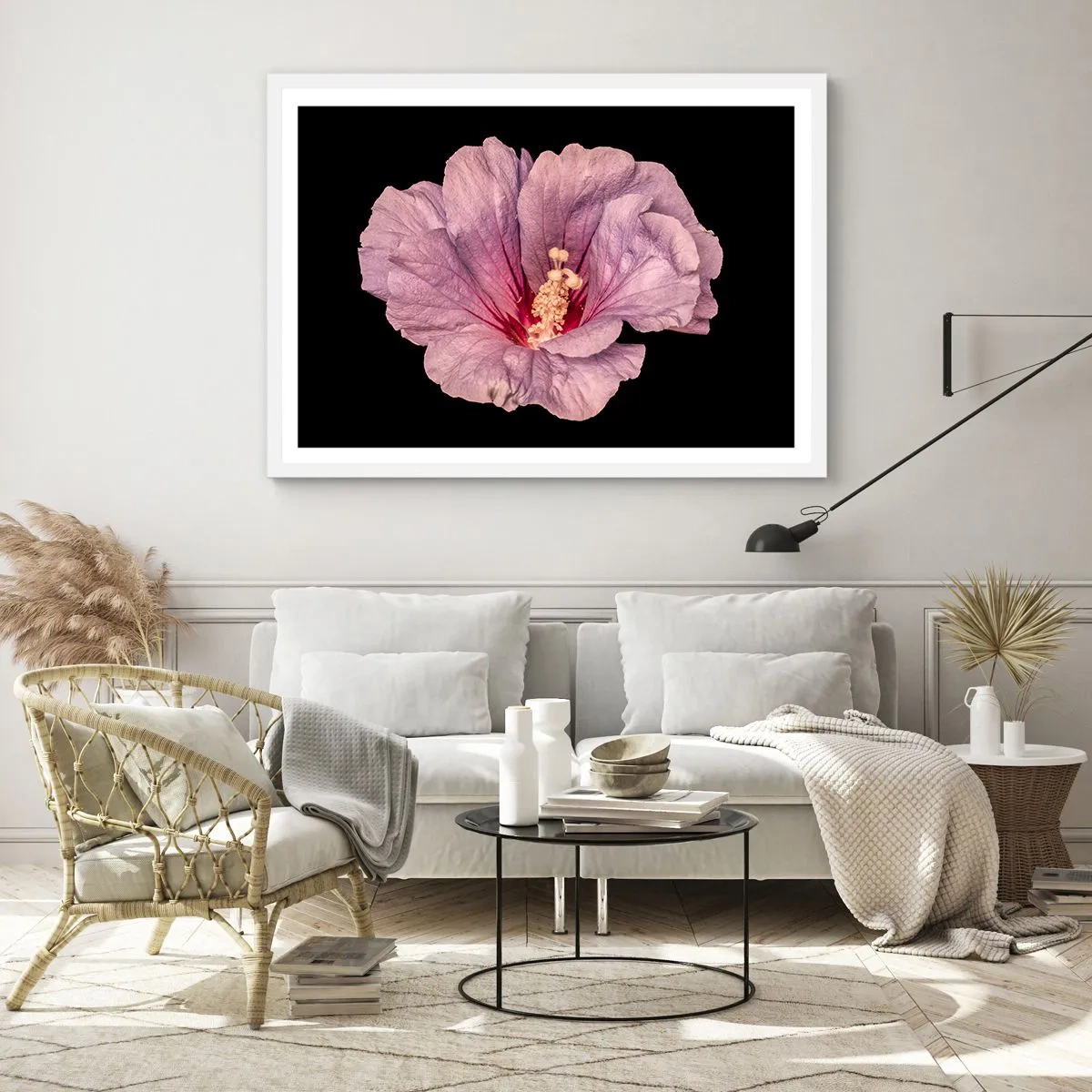 Affisch i vit ram - Rakt till hjärtat - 100x70 cm