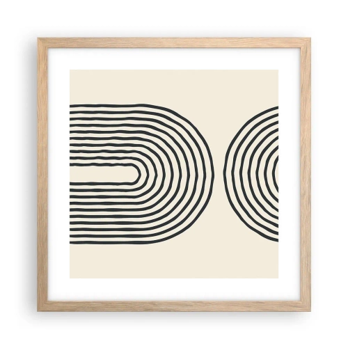 Affisch i ram av ljusek - Om en stund... - 40x40 cm