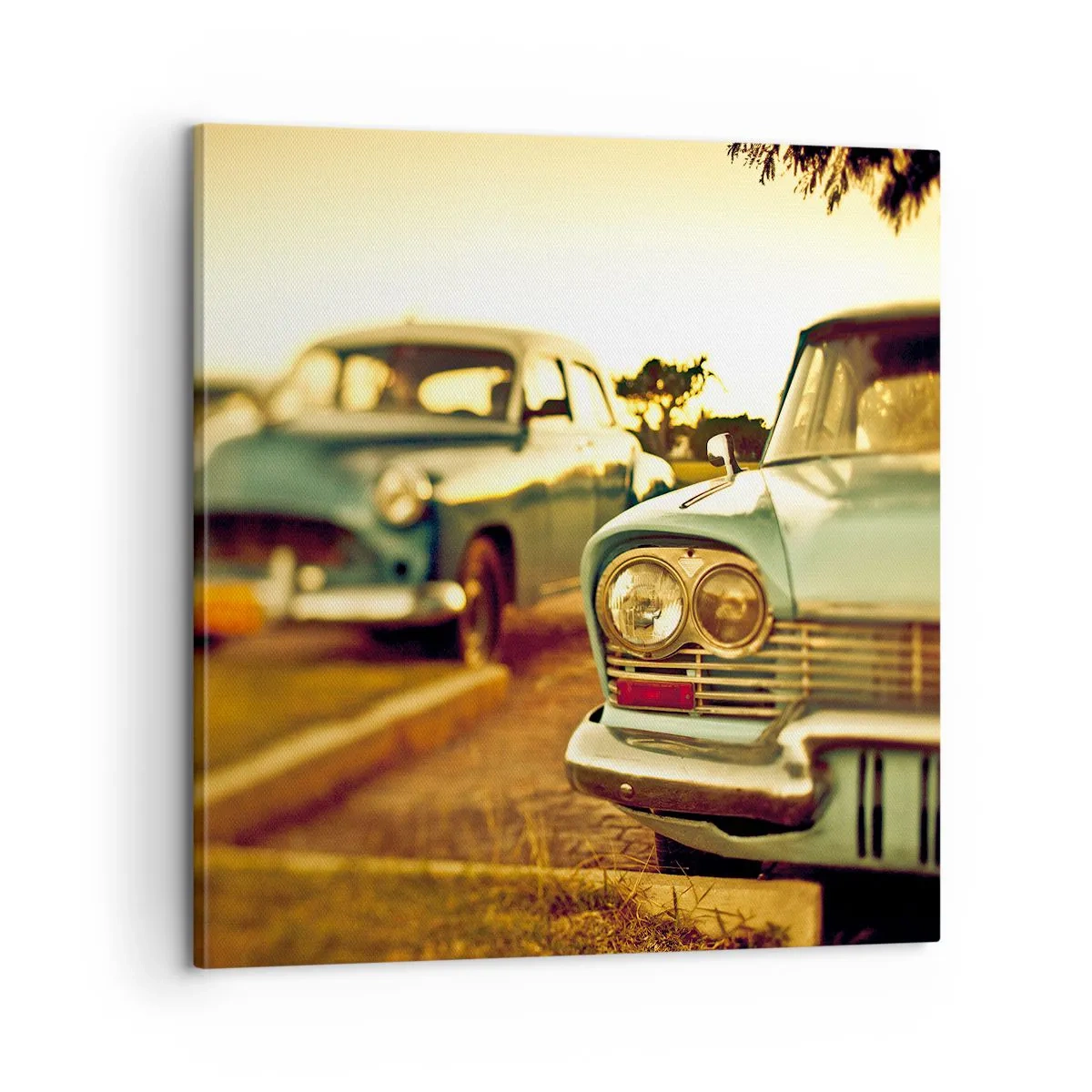 Canvastavla - Bild på duk - Vi väntar och ser - 60x60 cm