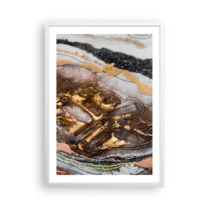 Affisch i vit ram - Jordens element - 50x70 cm