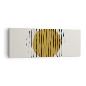 Canvastavla - Bild på duk - Abstraktion som darrar av glöd - 140x50 cm
