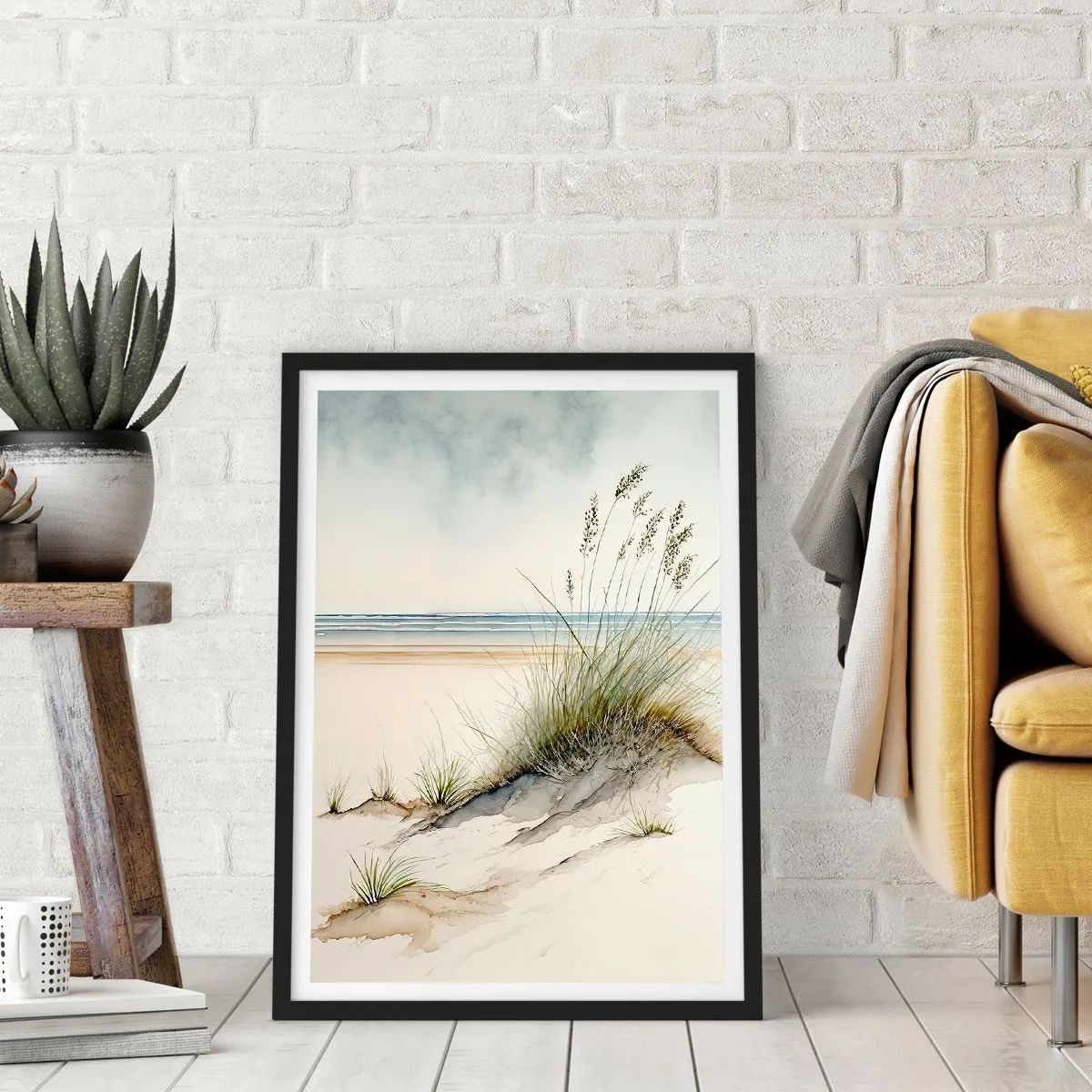 Affisch i svart ram - Smekta av vinden - 70x100 cm