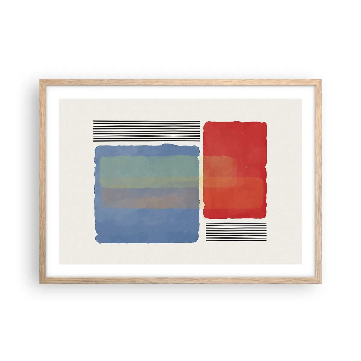 Affisch i ram av ljusek - Geometrins anda  - 70x50 cm