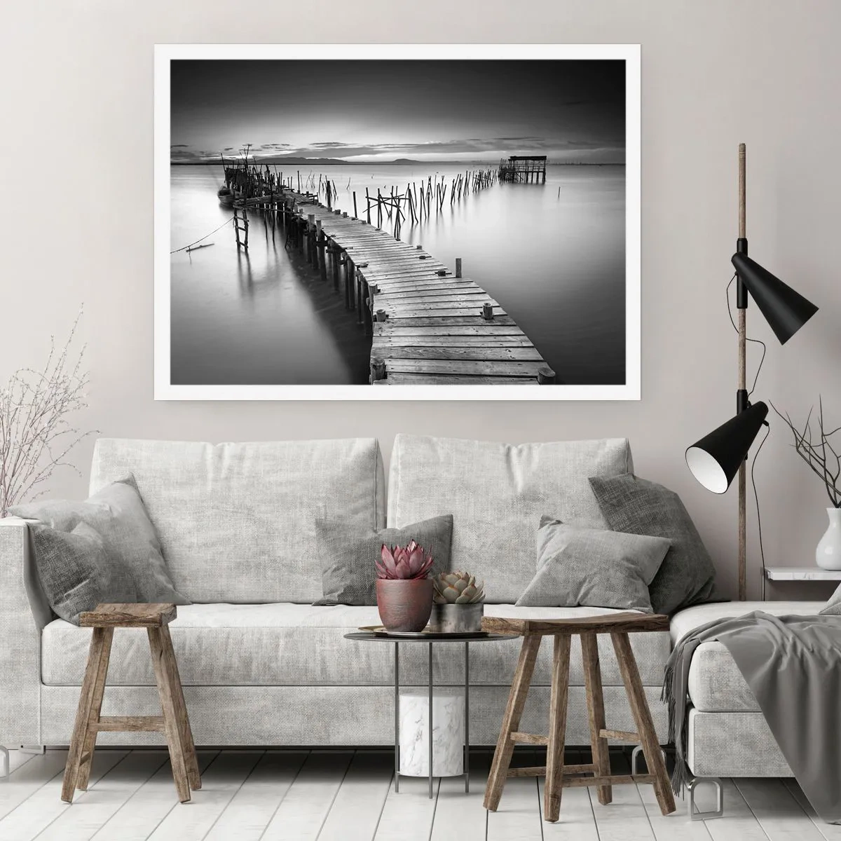 Affisch - Den glömda strandens ro - 50x40 cm