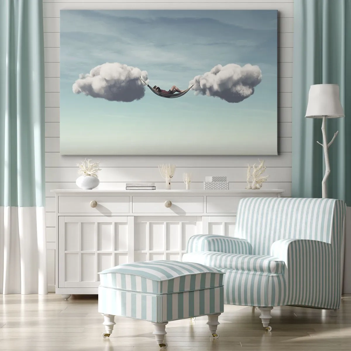 Canvastavla - Bild på duk - Stundens salighet - 100x70 cm