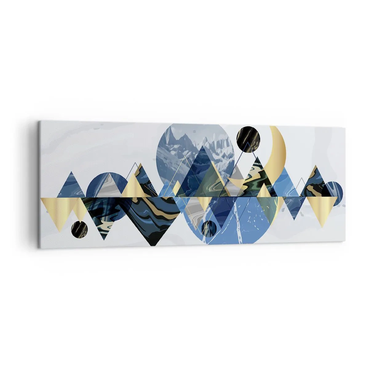 Canvastavla - Bild på duk - Geometriskt landskap - 140x50 cm