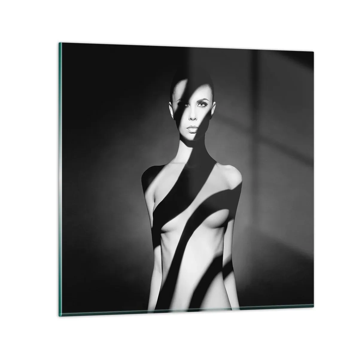 Glastavla - Bild på glas - I skenet och i skuggan - 60x60 cm