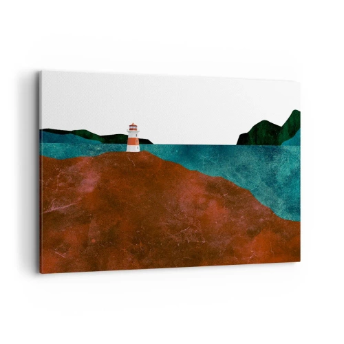 Canvastavla - Bild på duk - Med blicken riktad mot havet - 100x70 cm