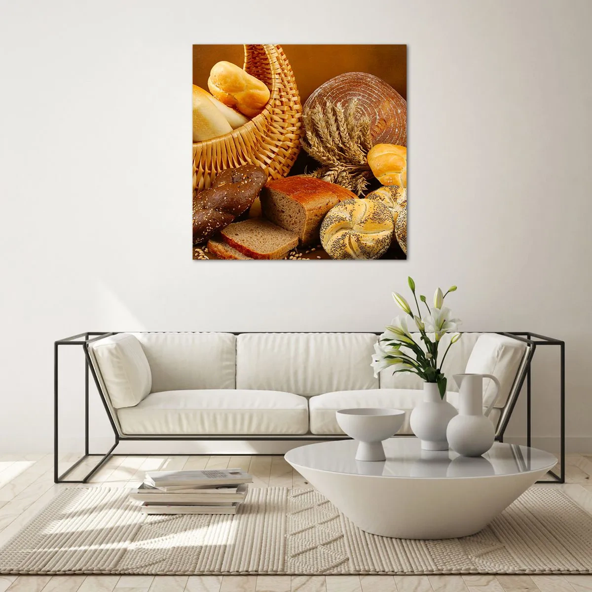 Glastavla - Bild på glas - Vi kom undan igen - 70x70 cm