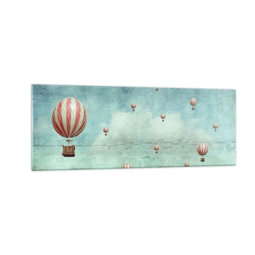 Glastavla - Bild på glas - Fria från livets buller - 140x50 cm