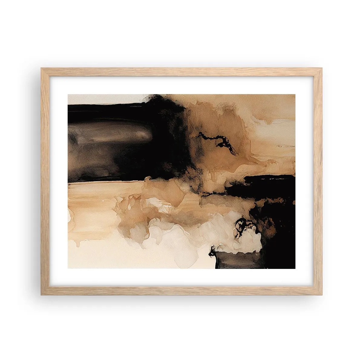 Affisch i ram av ljusek - Intrigerande abstraktion - 50x40 cm