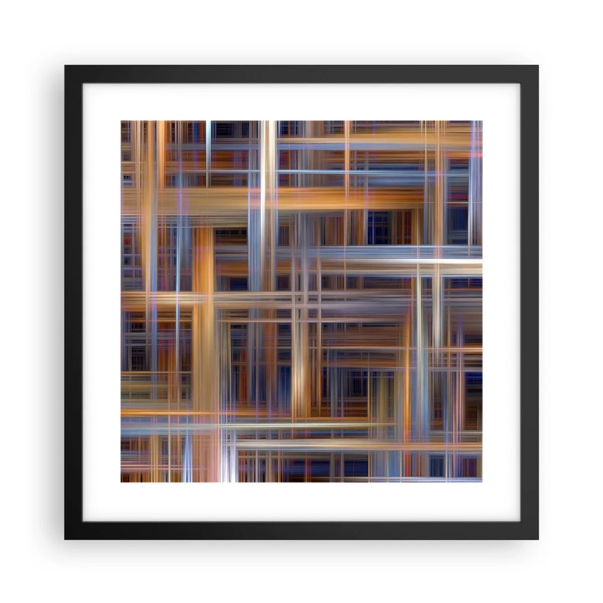 Affisch i svart ram - Vävd av ljus - 40x40 cm