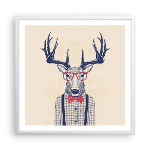 Affisch i vit ram - Rolig extravagans - 60x60 cm