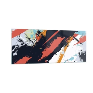 Glastavla - Bild på glas - Dynamisk komposition - 100x40 cm