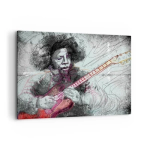 Canvastavla - Bild på duk - På musikens vågor - 100x70 cm