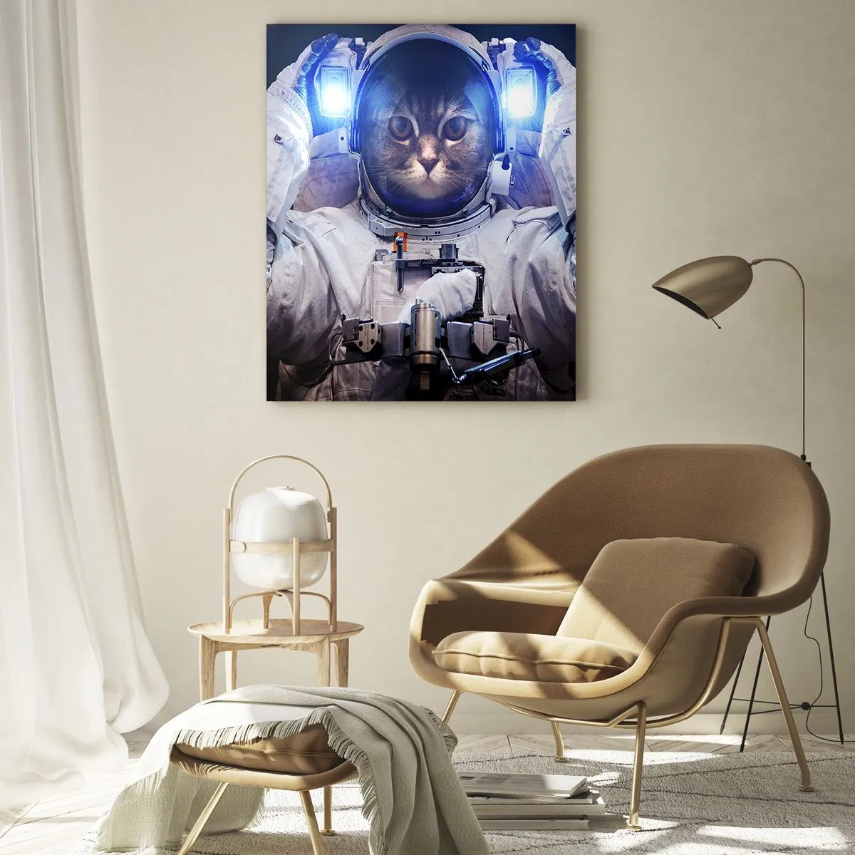 Glastavla - Bild på glas - Houston, ni har problem - 50x70 cm