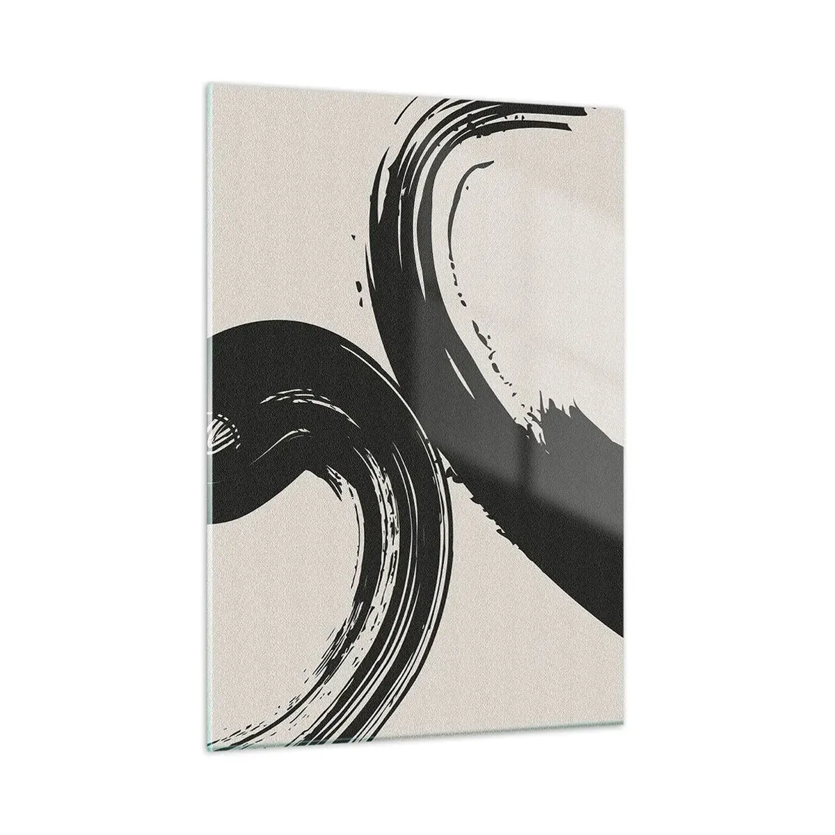 Glastavla - Bild på glas - Svepande och cirkulärt - 50x70 cm