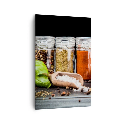 Canvastavla - Bild på duk - Så att livet har smak - 80x120 cm