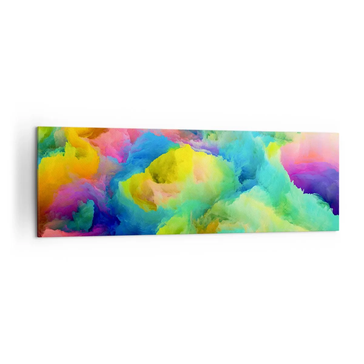 Canvastavla - Bild på duk - Regnbågsdun - 160x50 cm