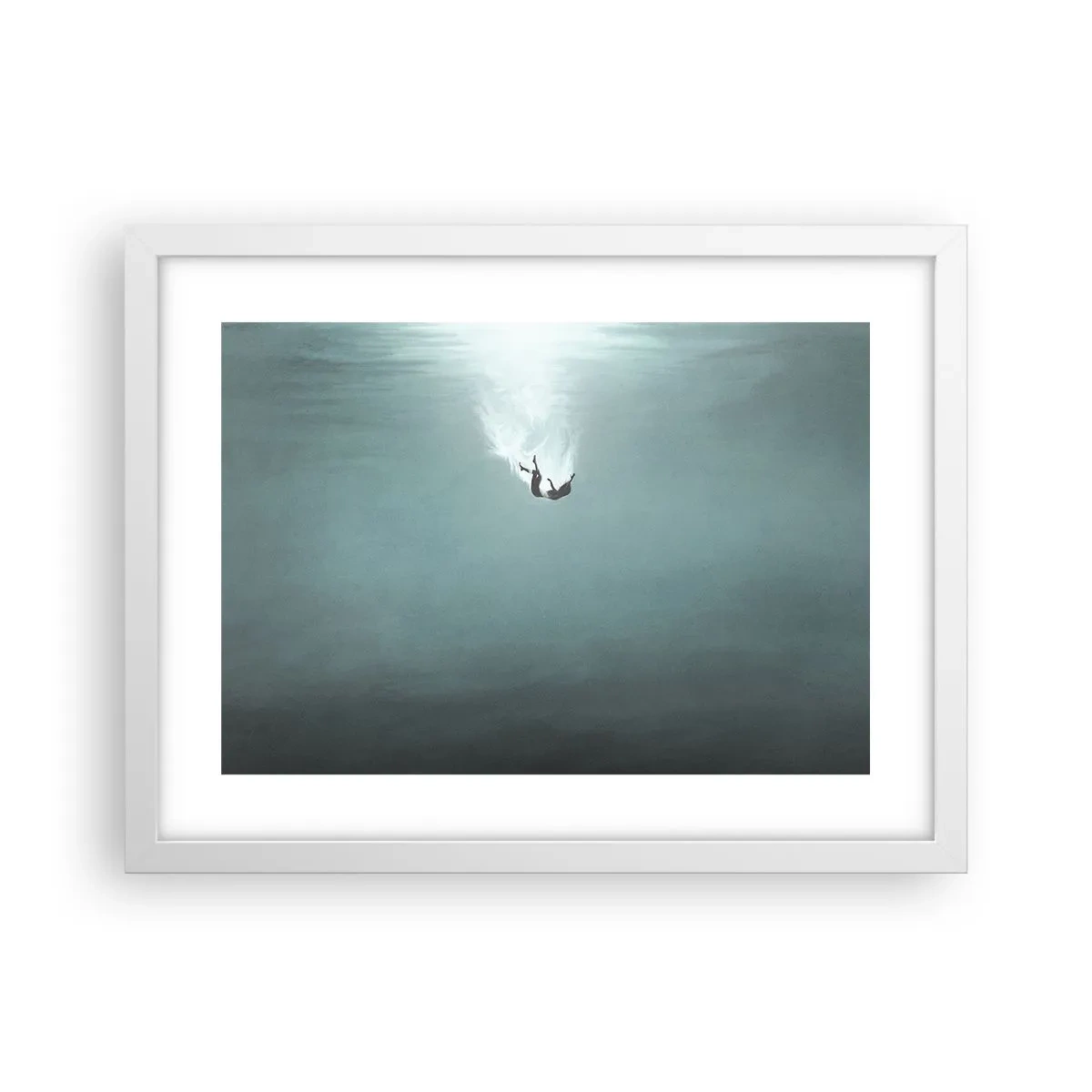 Affisch i vit ram - I havets famn - 40x30 cm