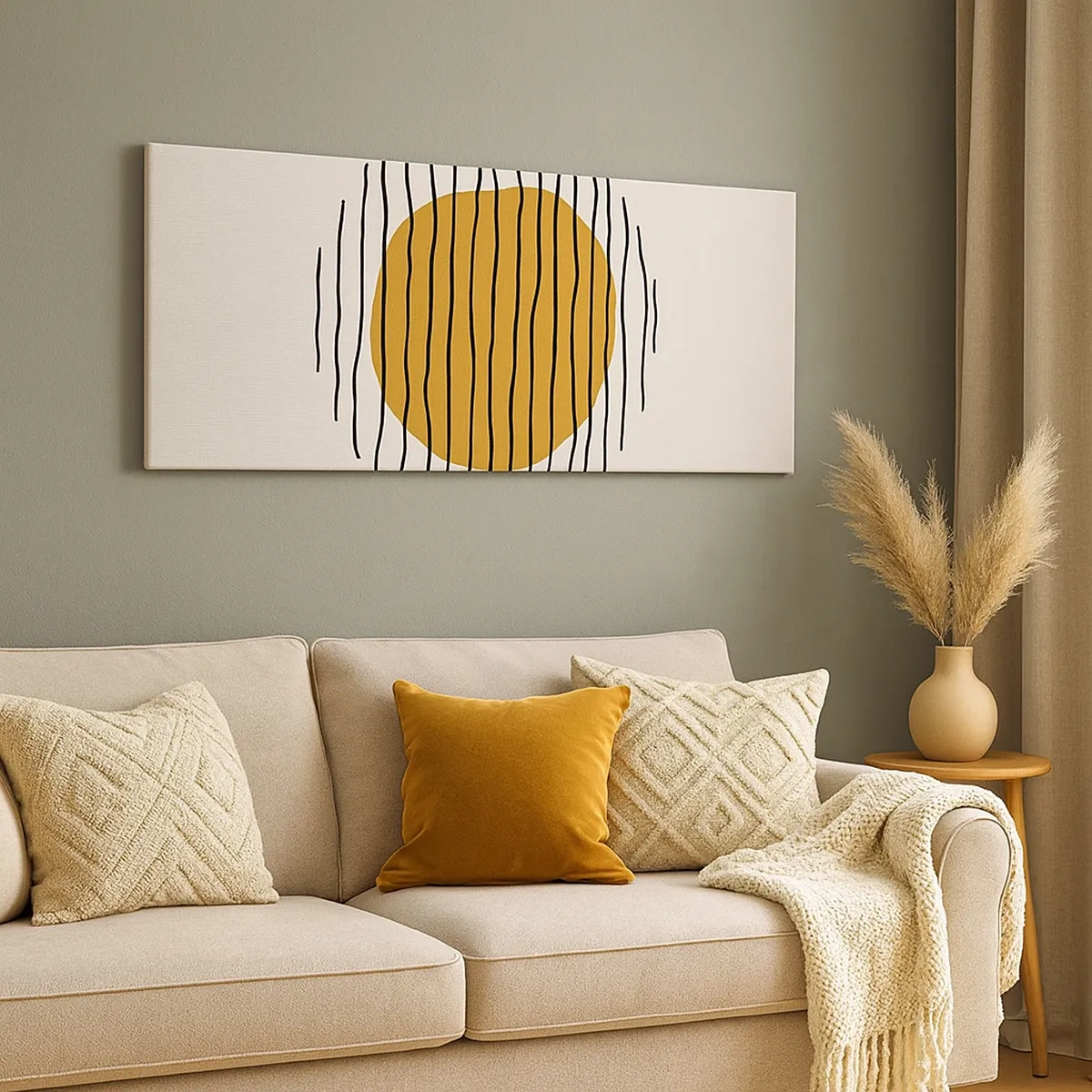 Canvastavla - Bild på duk - Abstraktion som darrar av glöd - 30x30 cm