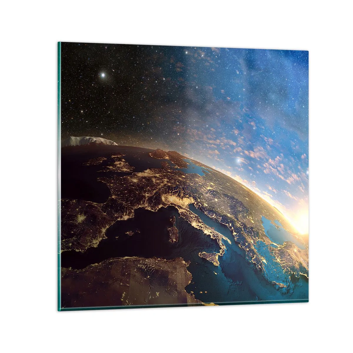 Glastavla - Bild på glas - Låt oss titta på varandra på avstånd - 30x30 cm