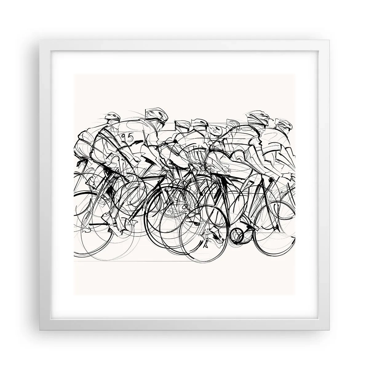 Affisch i vit ram - Lagarbete - 40x40 cm