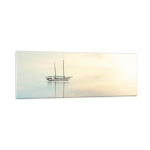Glastavla - Bild på glas - I ett hav av tystnad - 90x30 cm
